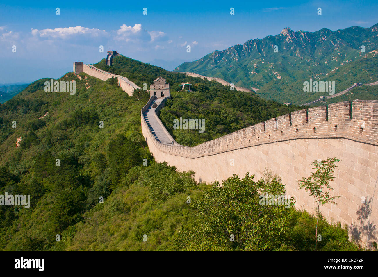 Chinesische Mauer bei Badaling, China, Asien Stockfoto
