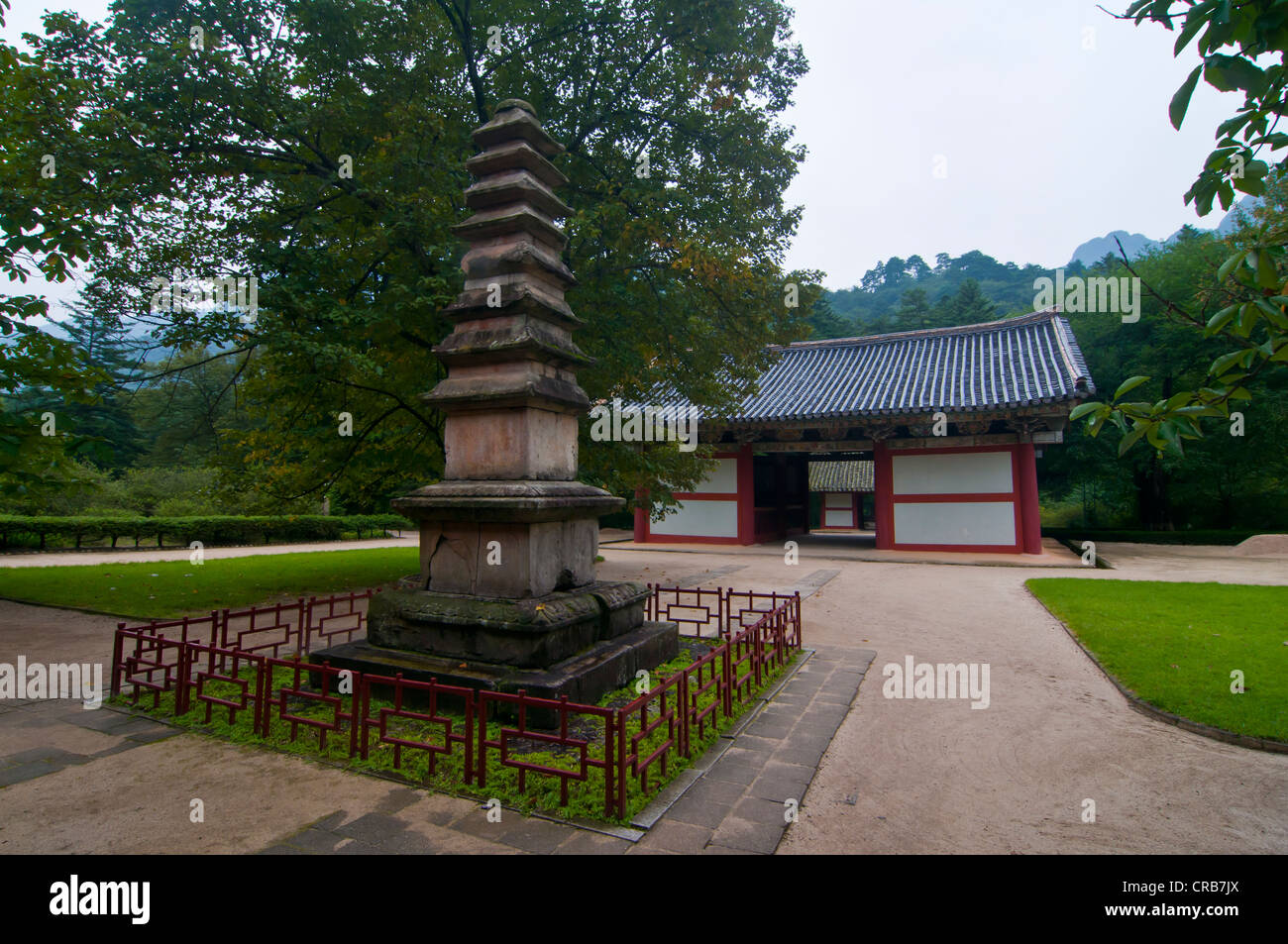 Buddhistischen Pohyon-Tempel am Berg Myohyang-San, Nord Korea, Asien Stockfoto