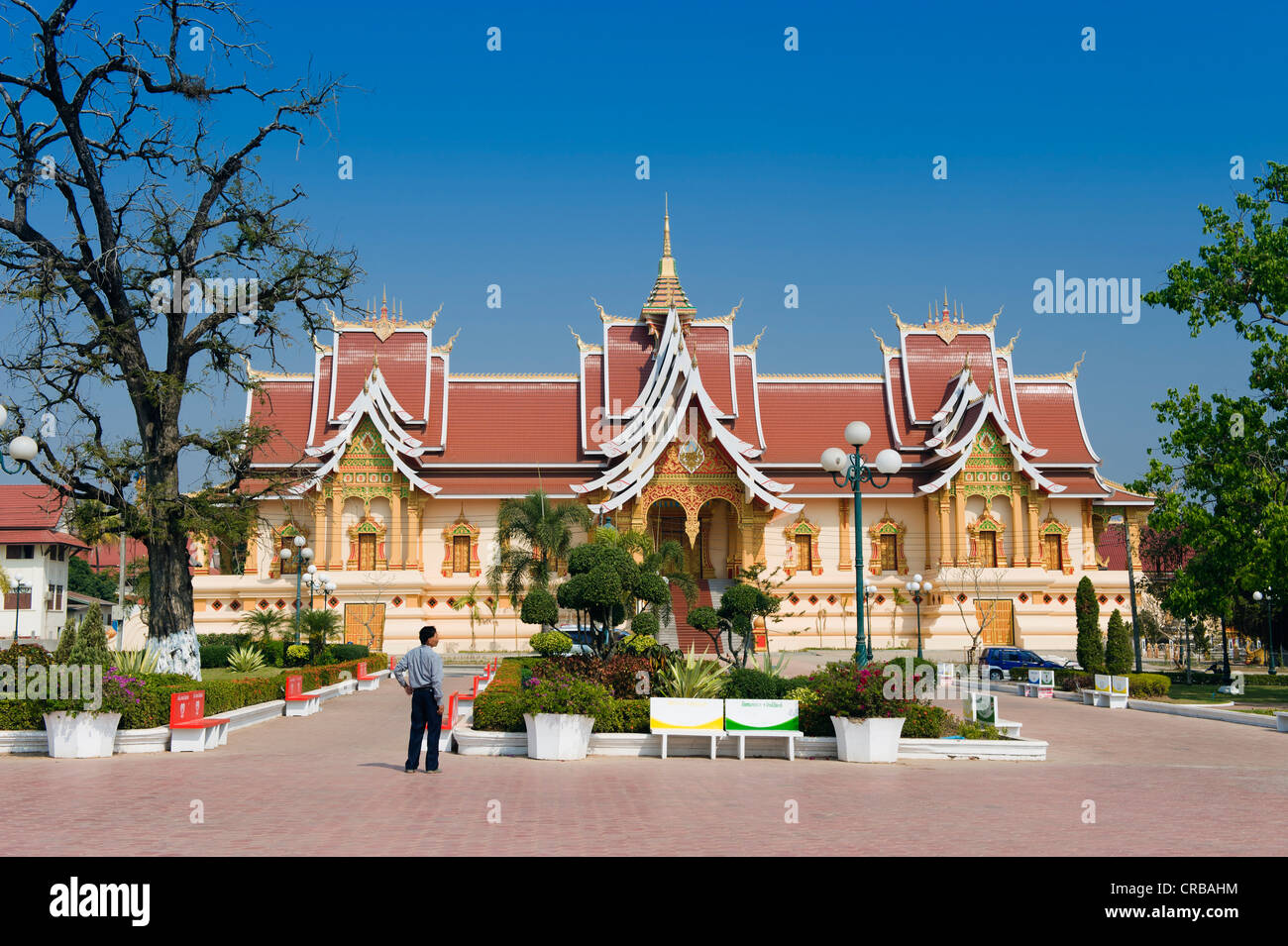Ho Thammasapha Tempel, Vientiane, Laos, Indochina, Asien Stockfoto