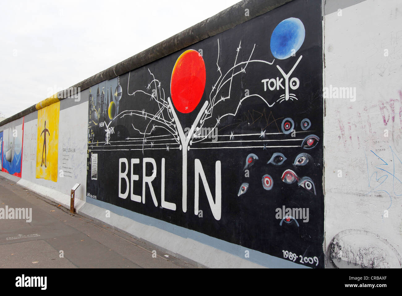 "Berlyn" von Gerhard Lahr, East Side Gallery, Berliner Mauer Kunst, Berlin, Deutschland, Europa Stockfoto