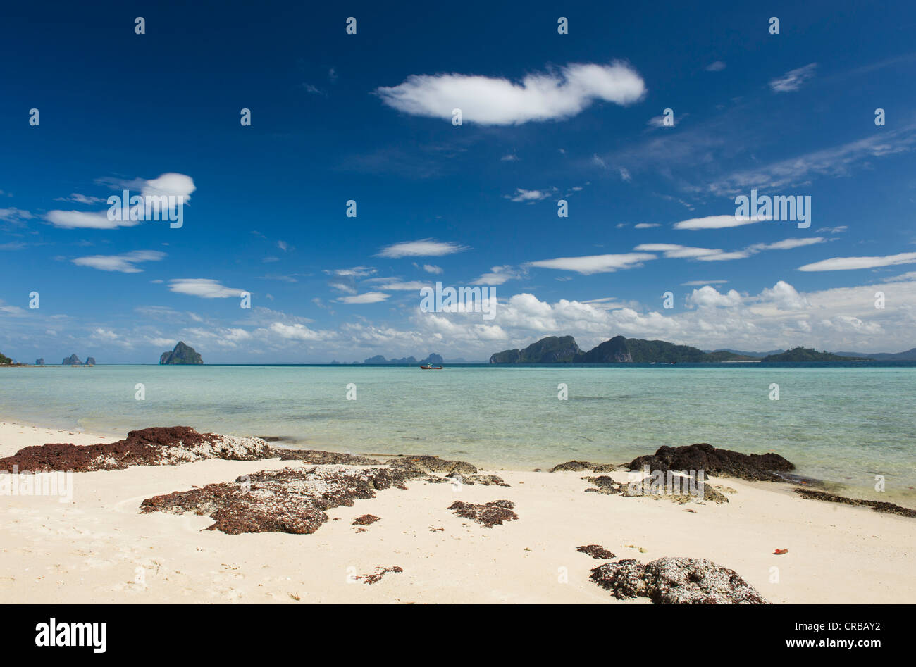 Sandy Beach, Koh Kradan, Koh Kradan, Trang, Thailand, Südostasien, Asien Stockfoto
