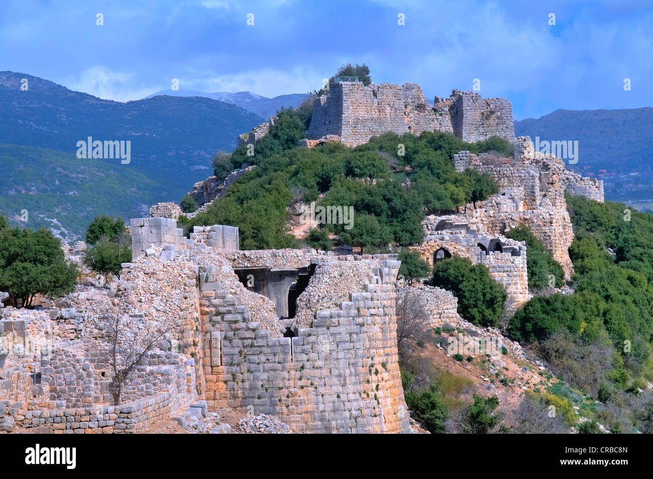 Ruinen der Nimrod Festung auf den nördlichen Galiläa, Israel Stockfoto