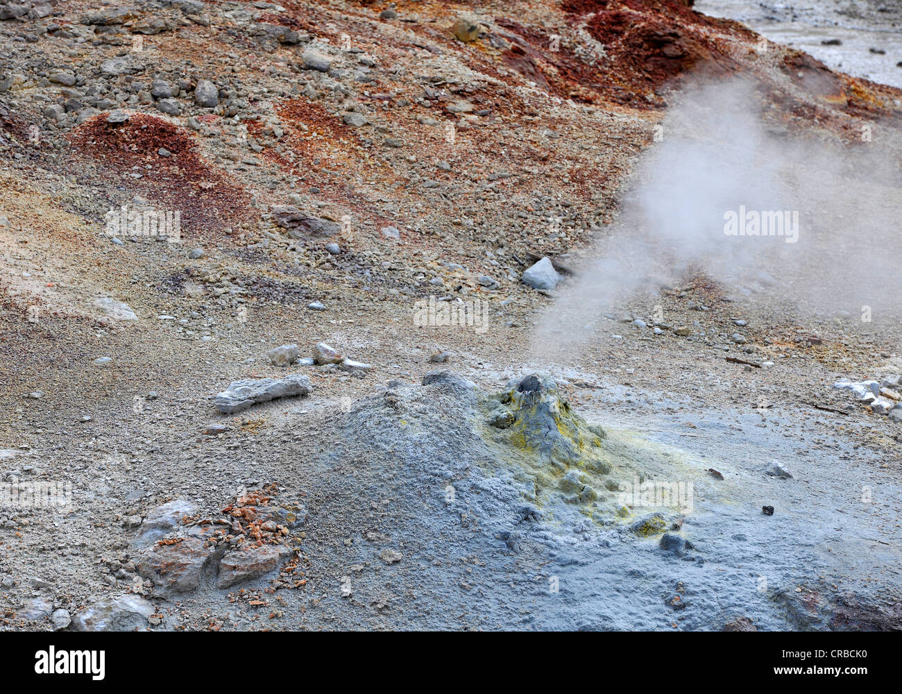 Steamboat Geyser, derzeit der größte aktive Geysir in der Welt, Rücken-Becken, Norris Geyser Basin, Geysire Stockfoto