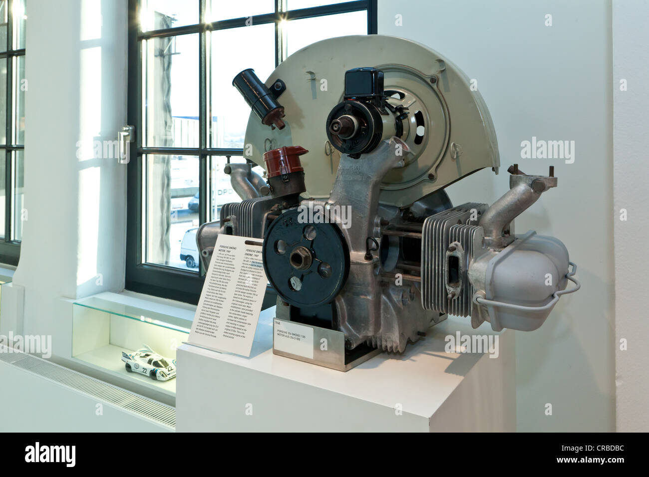 Porsche Boxter Motor von 1949, Prototyp Museum Hamburg Hafencity Viertel, Hamburg, Deutschland, Europa Stockfoto