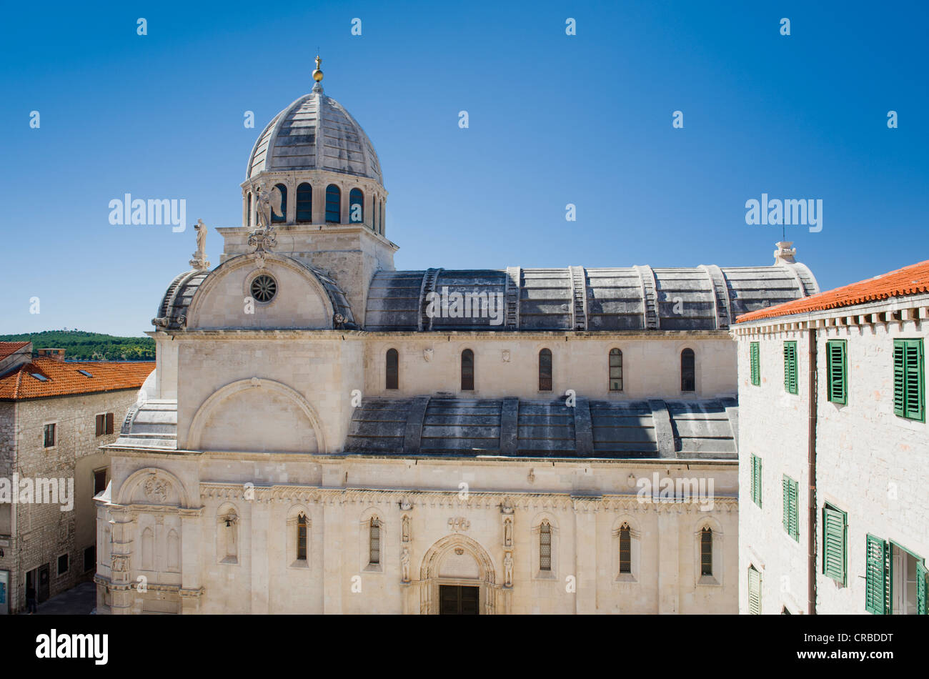 Kathedrale Sveti Jakov, Kathedrale des Hl. Jakob, Cathedral Square, Sibenik, Dalmatien, Kroatien, Europa Stockfoto