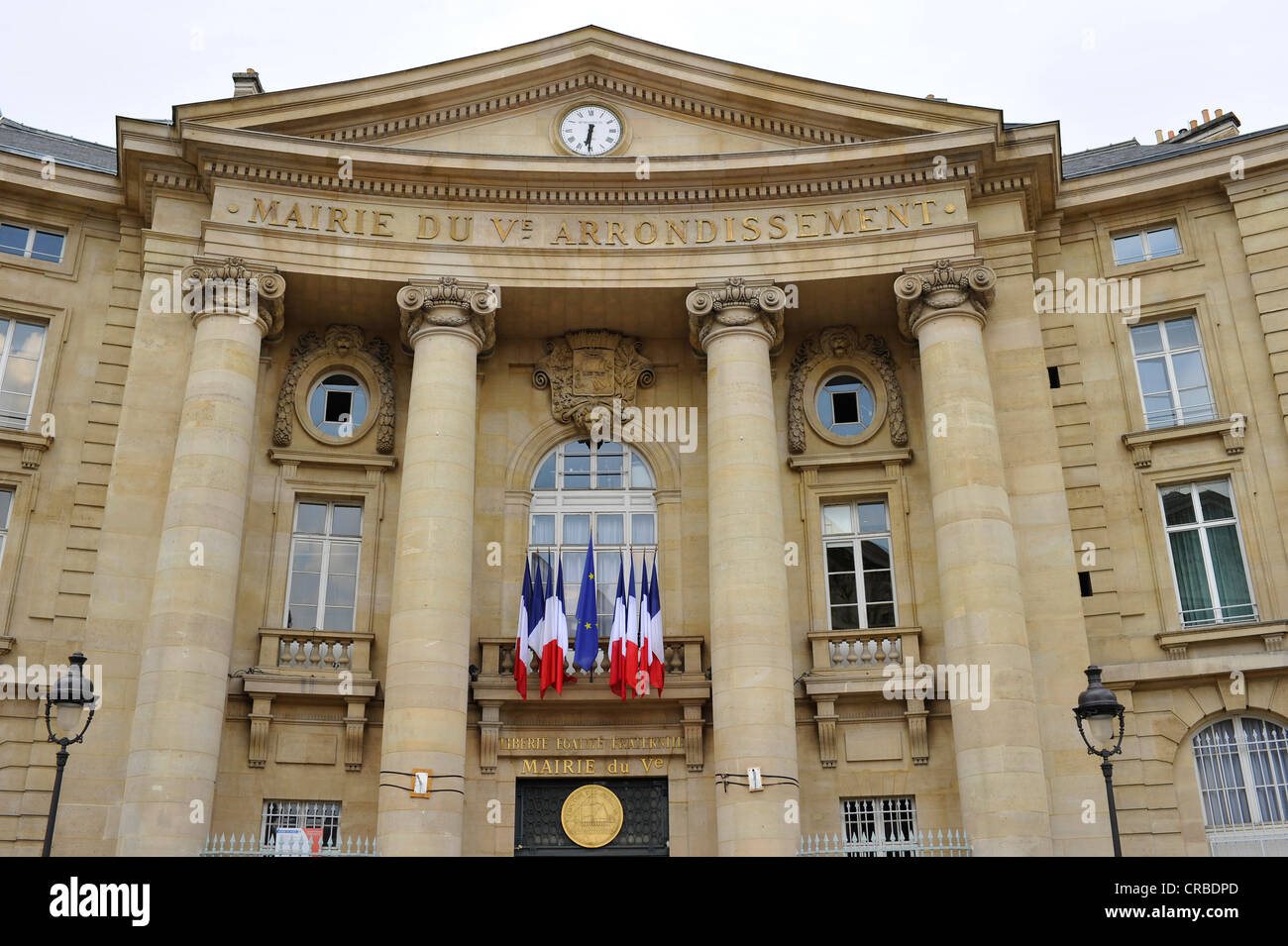 Bürgermeisteramt des 5. Arrondissement, Montagne Sainte-Geneviève, Paris, Frankreich, Europa, PublicGround Stockfoto