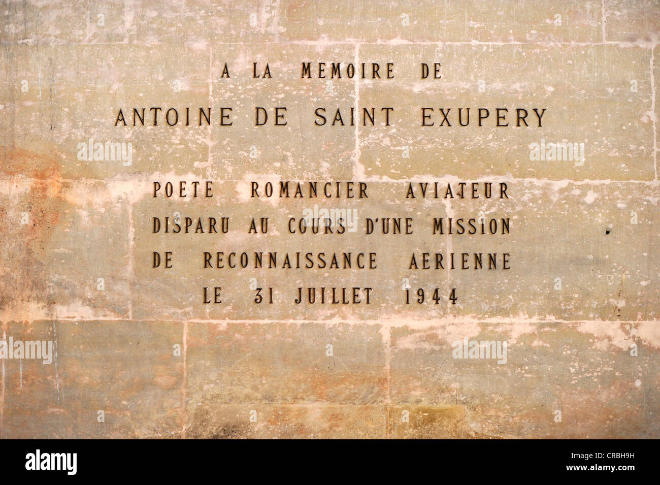Hommage an Antoine de Saint Èxuperé, Pantheon, eine weltliche Mausoleum mit den Überresten von angesehenen französischen Bürger Stockfoto