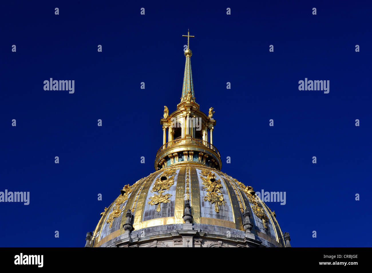 Vergoldete Kuppel, Kirche Dome des Invalides oder Eglise du Dôme, Napoleons Grab, Paris, Frankreich, Europa Stockfoto