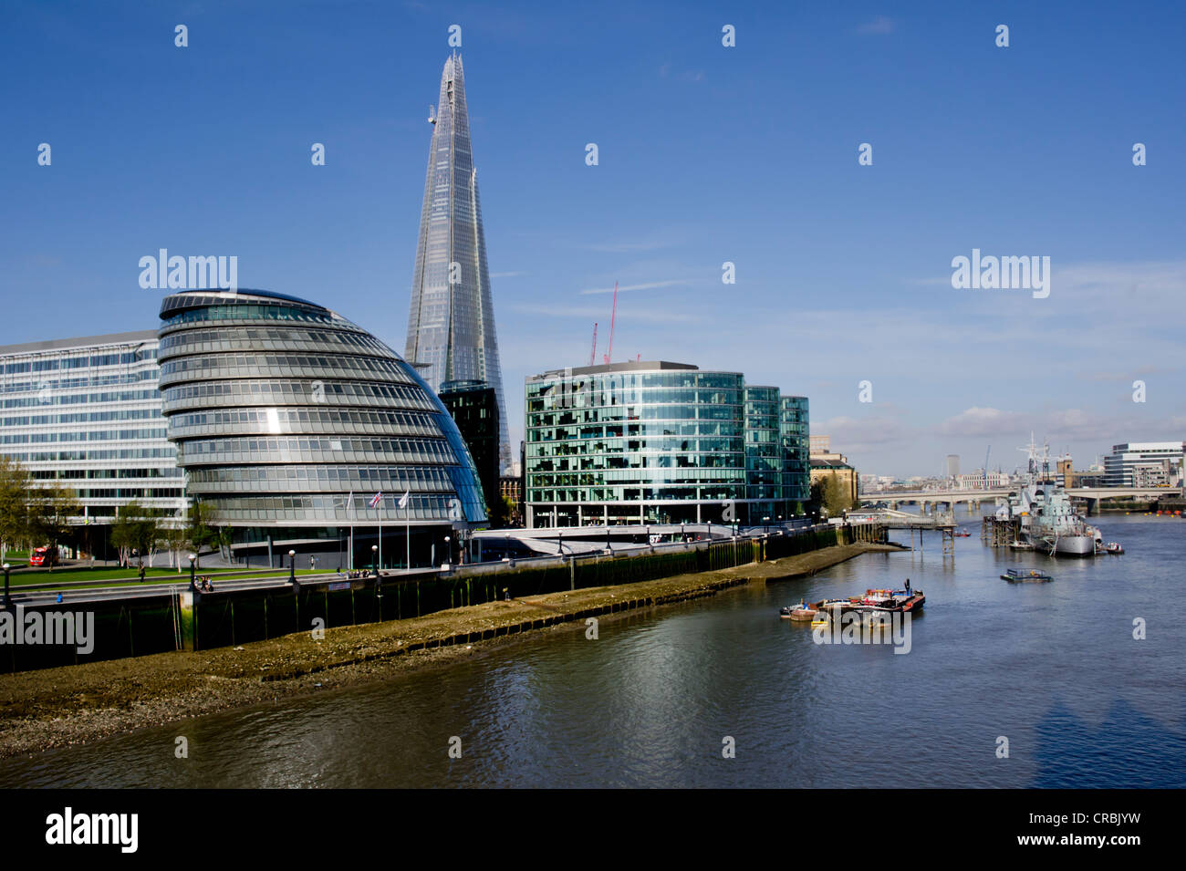 Großbritannien, England, London, Splitter und Rathaus Stockfoto