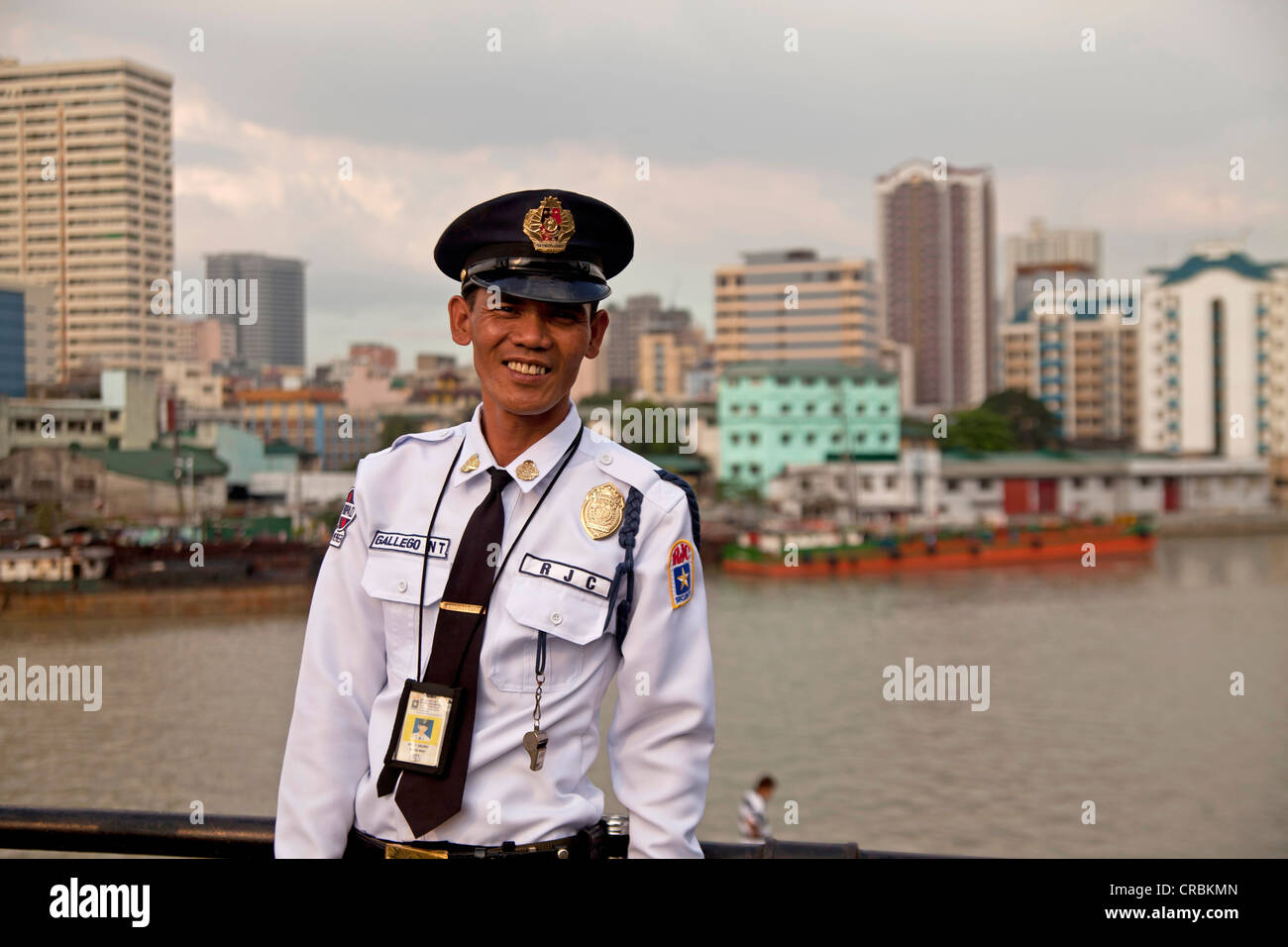 Uniformierter Wachmann im Fort Santiago am Pasig River, Manila, Philippinen, Asien Stockfoto