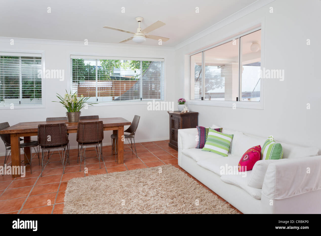 Moderne Esszimmer in australischen Herrenhaus Stockfoto