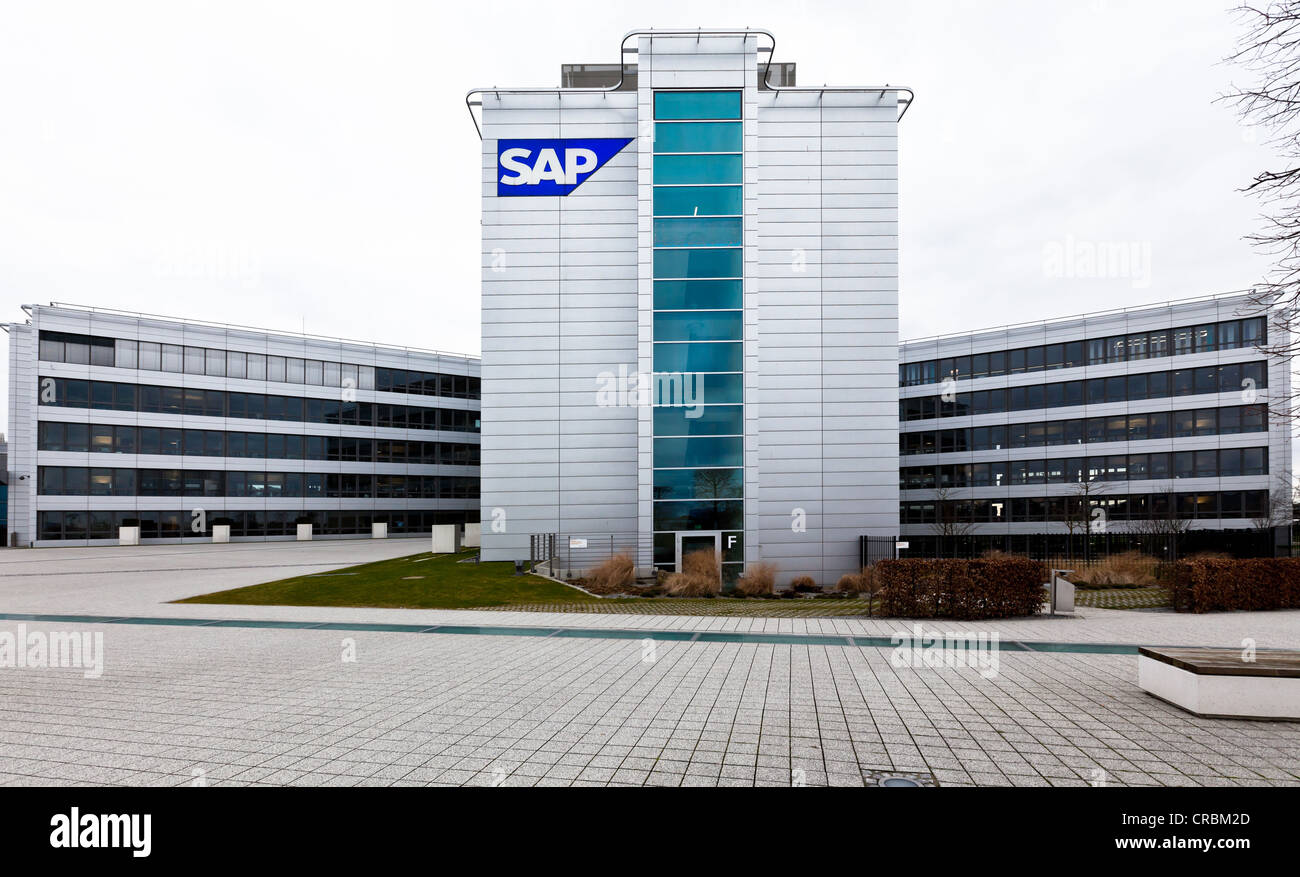 Hauptsitz, Verwaltung des Software-Unternehmens SAP AG in Walldorf, Baden-Württemberg, Deutschland, Europa Stockfoto