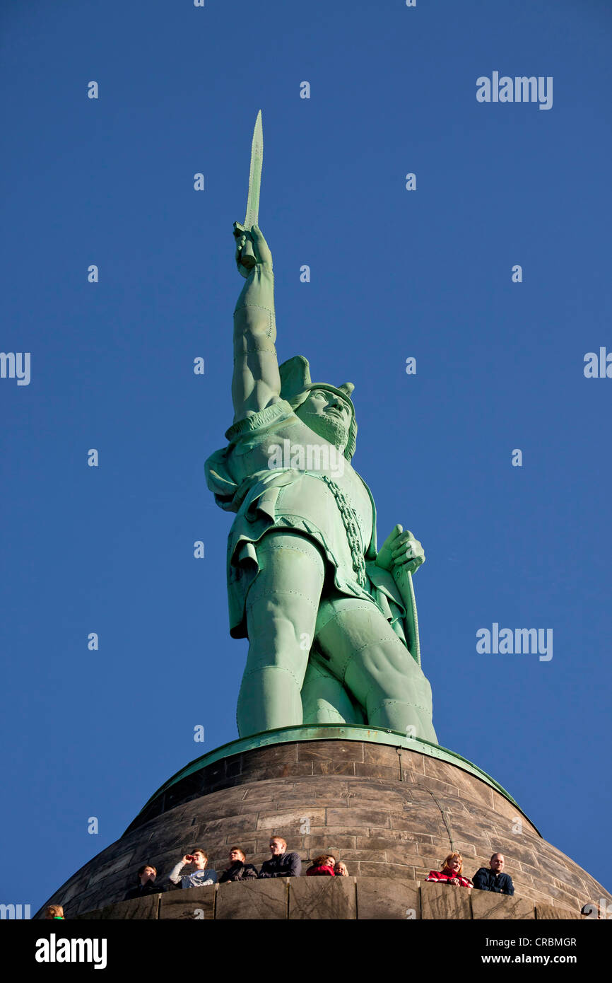 Hermannsdenkmal Denkmal, Arminius, Häuptling der germanischen Cherusker, in der Nähe der südlichen Teutoburger Wald Stockfoto