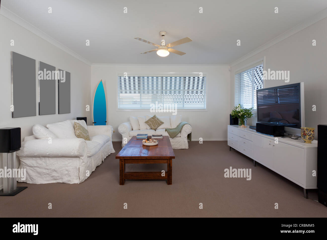 Moderne Wohnzimmer in australischen Herrenhaus Stockfoto