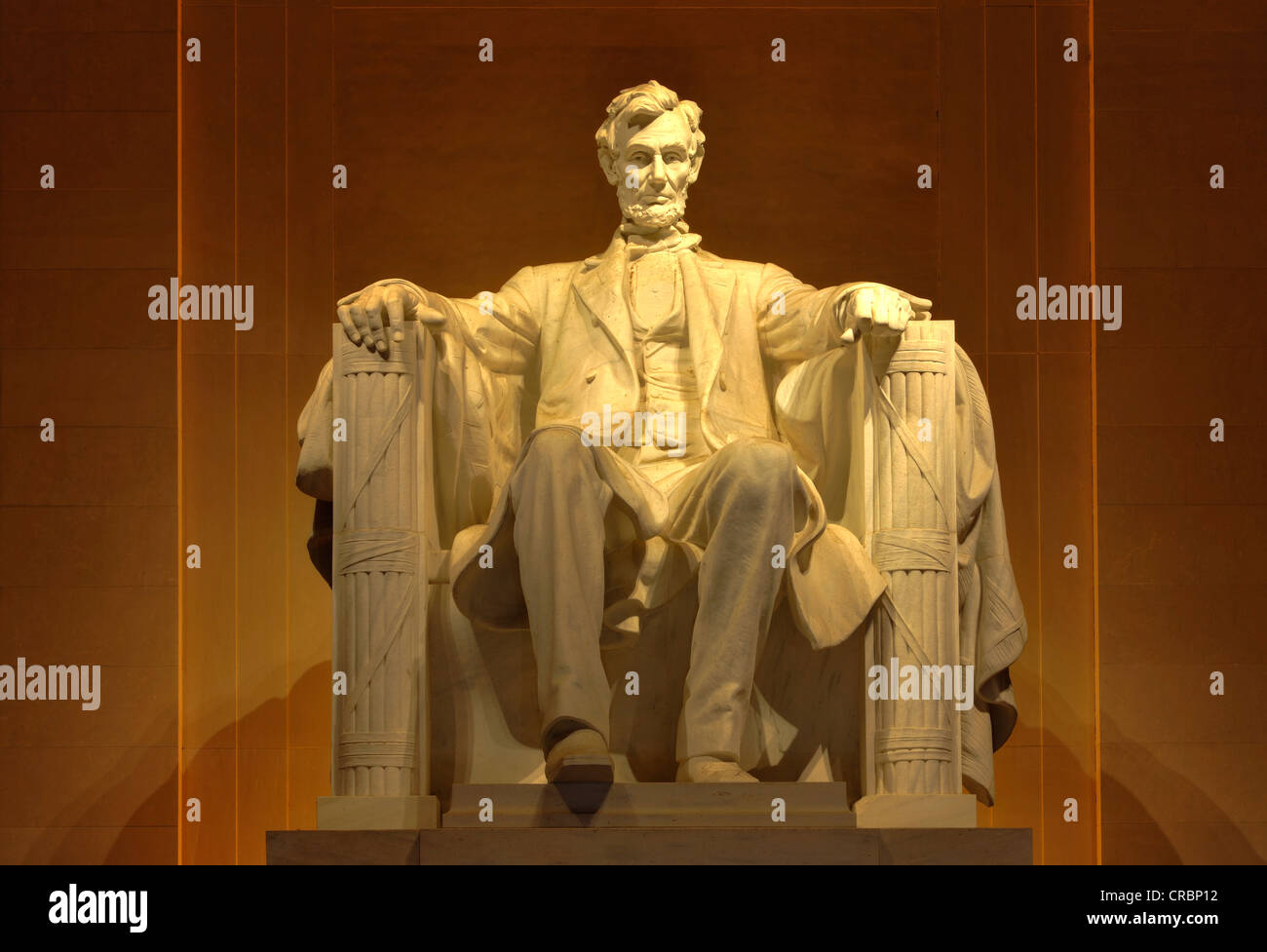 Statue von Abraham Lincoln von Daniel Chester French, Lincoln Memorial, Washington D.C., District Of Columbia Stockfoto