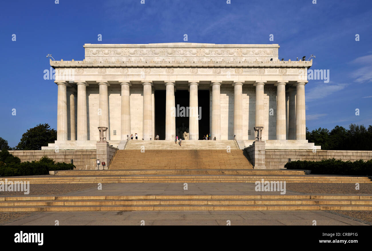 Lincoln Memorial, Washington DC, District Of Columbia, Vereinigte Staaten von Amerika, USA Stockfoto