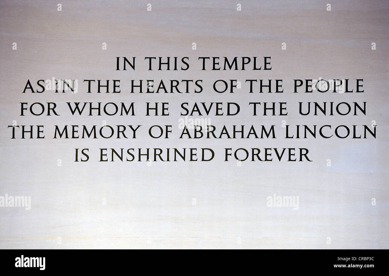 Engagement für Abraham Lincoln, Lincoln Memorial, Washington, D.C., District Of Columbia, Vereinigte Staaten von Amerika, USA Stockfoto