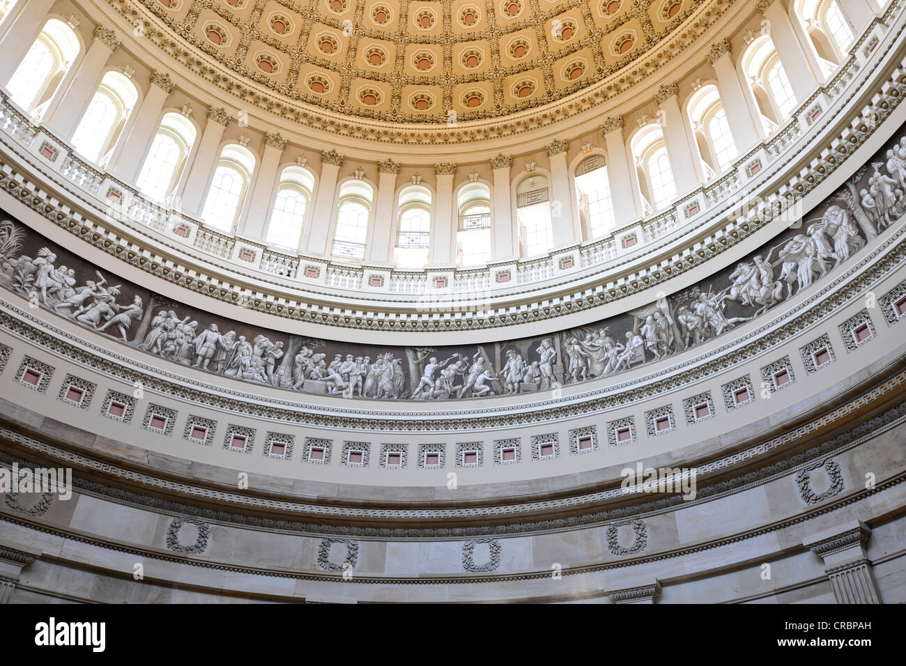 Rotunde der Kuppel, Kapitol, Capitol Hill, Washington DC, District Of Columbia, Vereinigte Staaten von Amerika, USA Stockfoto