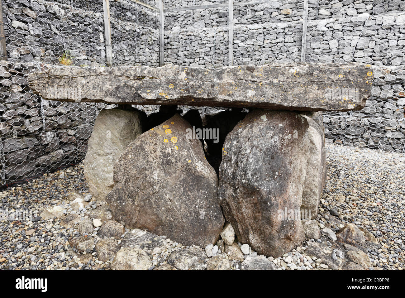 Zentralen Grab, Grab 51, megalithische Site, Carrowmore Megalith Friedhof, County Sligo, Connacht, Irland, Europa Stockfoto
