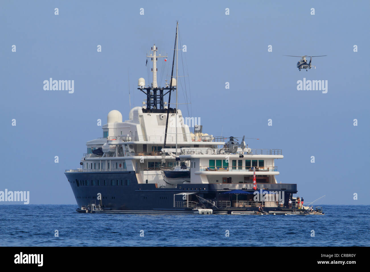 Motoryacht "Le Grand Bleu", 112,80 m, gebaut im Jahr 2000 von Bremer Vulcan, Architektur und Außengestaltung von Kusch Yachts Stockfoto