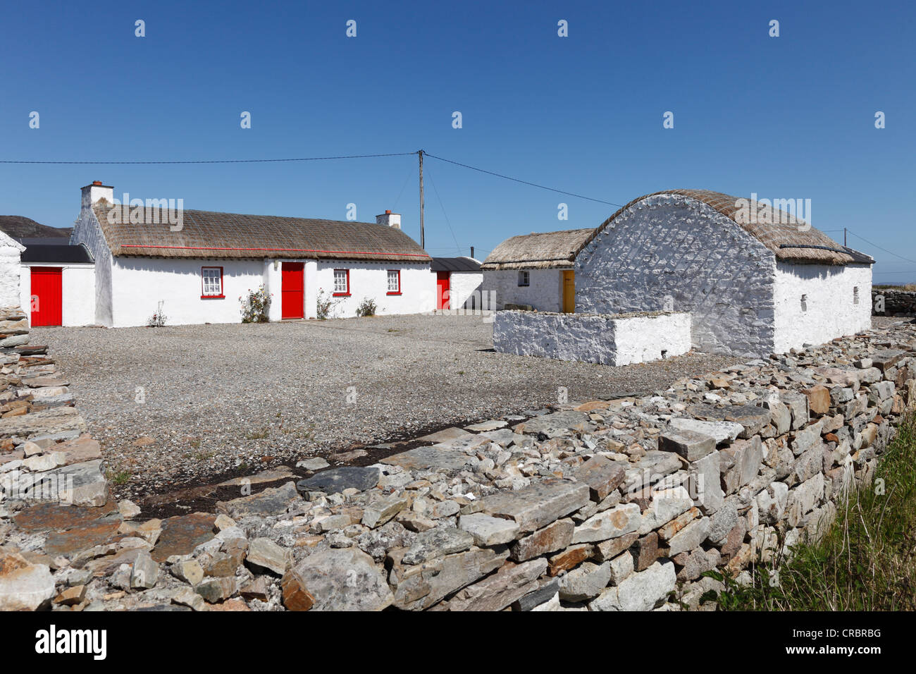 Traditionellen Bauernhof in Dunaff, Halbinsel Inishowen, County Donegal, Irland, britische Inseln, Europa Stockfoto