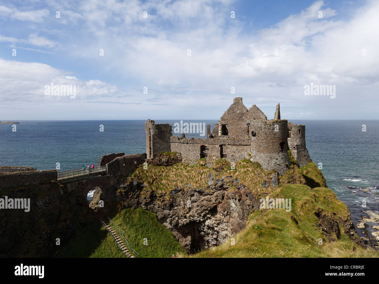 Dunluce Castle, Küste von Antrim, County Antrim, Nordirland, Vereinigtes Königreich, Europa Stockfoto