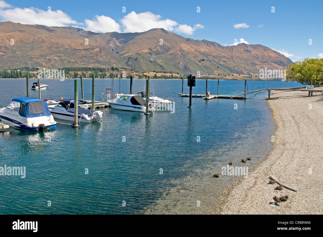 Lake Wanaka auf der Südinsel Neuseelands Stockfoto