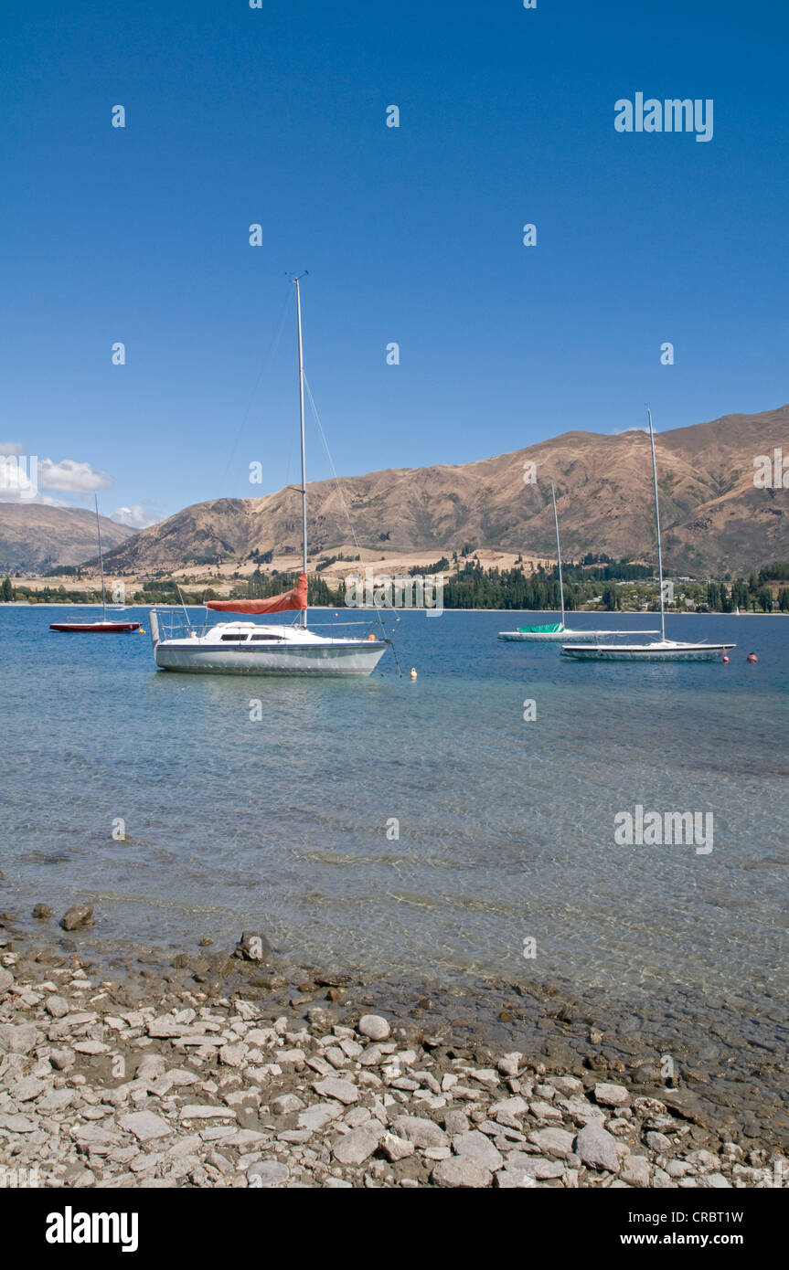 Lake Wanaka auf der Südinsel Neuseelands Stockfoto