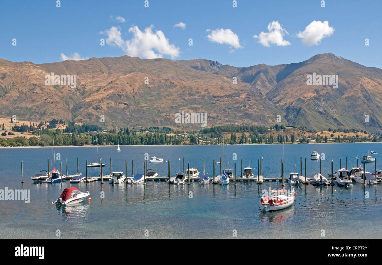 Lake Wanaka auf der Südinsel Neuseelands Stockfoto