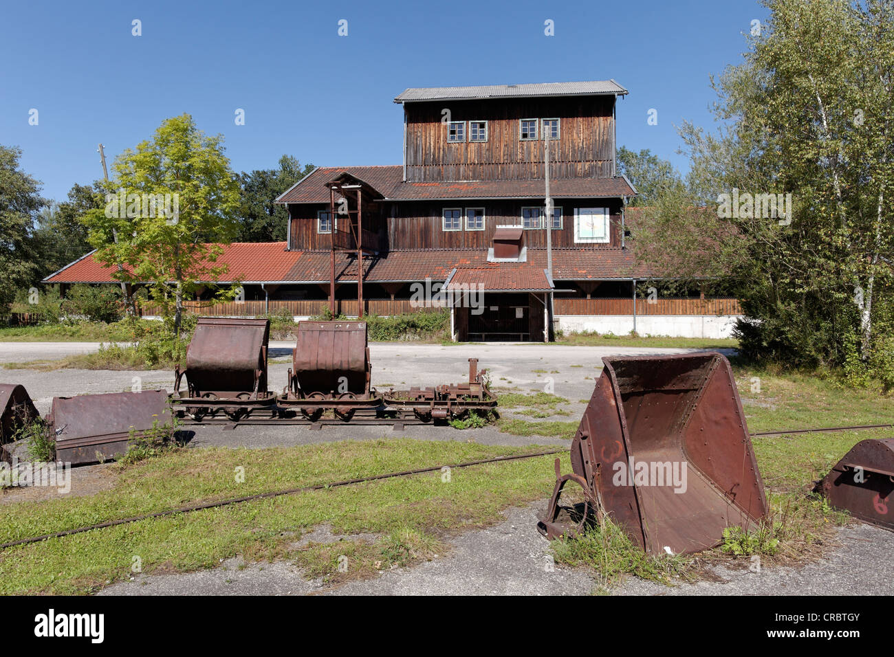 Rottauer Torfbahnhof Station, Bayerisches Moor-Und Torfmuseum Moor Museum, Kendlmuehlfilzen Naturschutzgebiet, Rottau Stockfoto