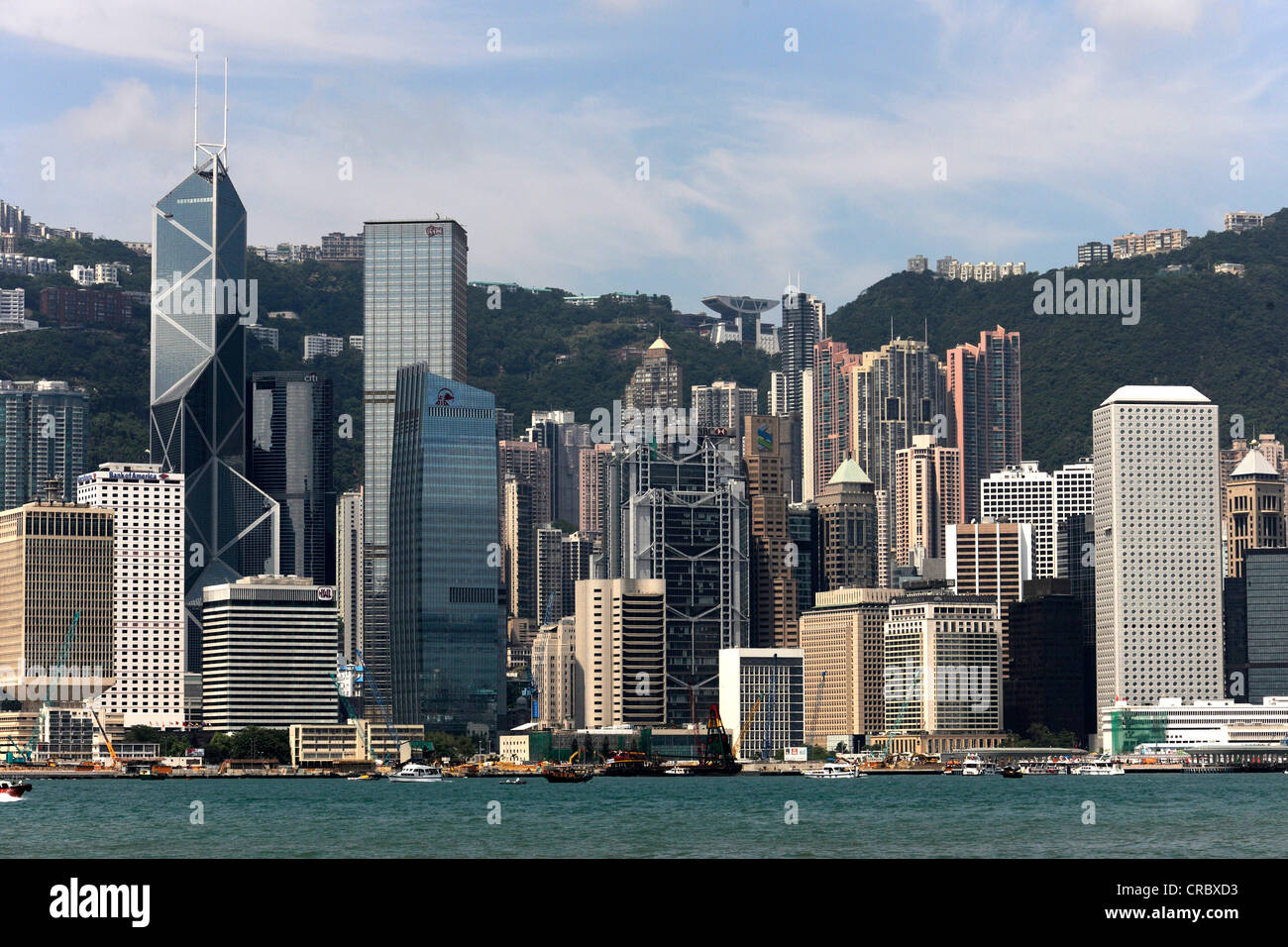 Skyline von Hong Kong, China, Asien Stockfoto