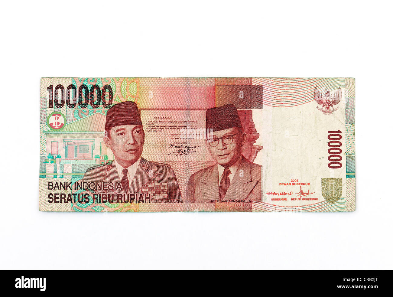 100000 indischen Rupien-banknote Stockfoto