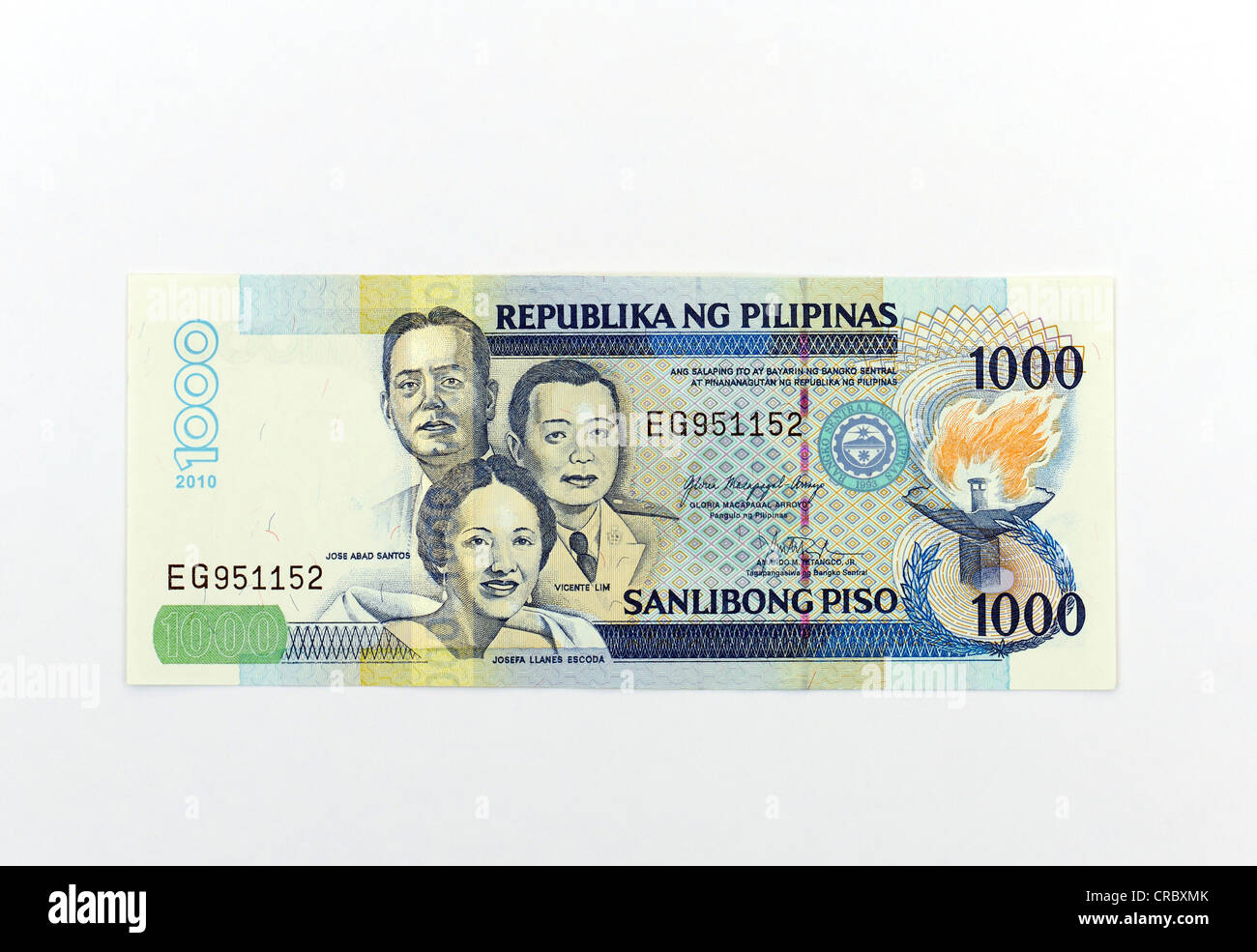 1000 philippinische Peso Geldschein Stockfoto