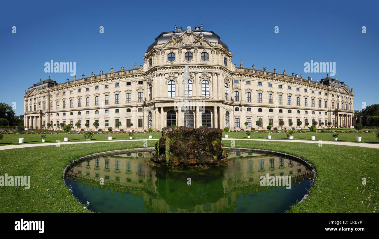 Würzburger Residenz, Court Gardens, Würzburg, senken Sie Franconia, Franken, Bayern, Deutschland, Europa Stockfoto