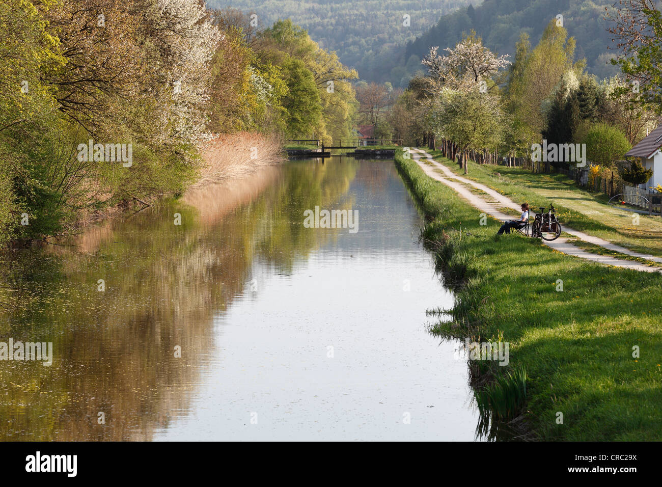 Ludwig-Donau-Main-Kanal oder Ludwig-Kanal, Berching, Oberpfalz, Bayern, Deutschland, Europa Stockfoto