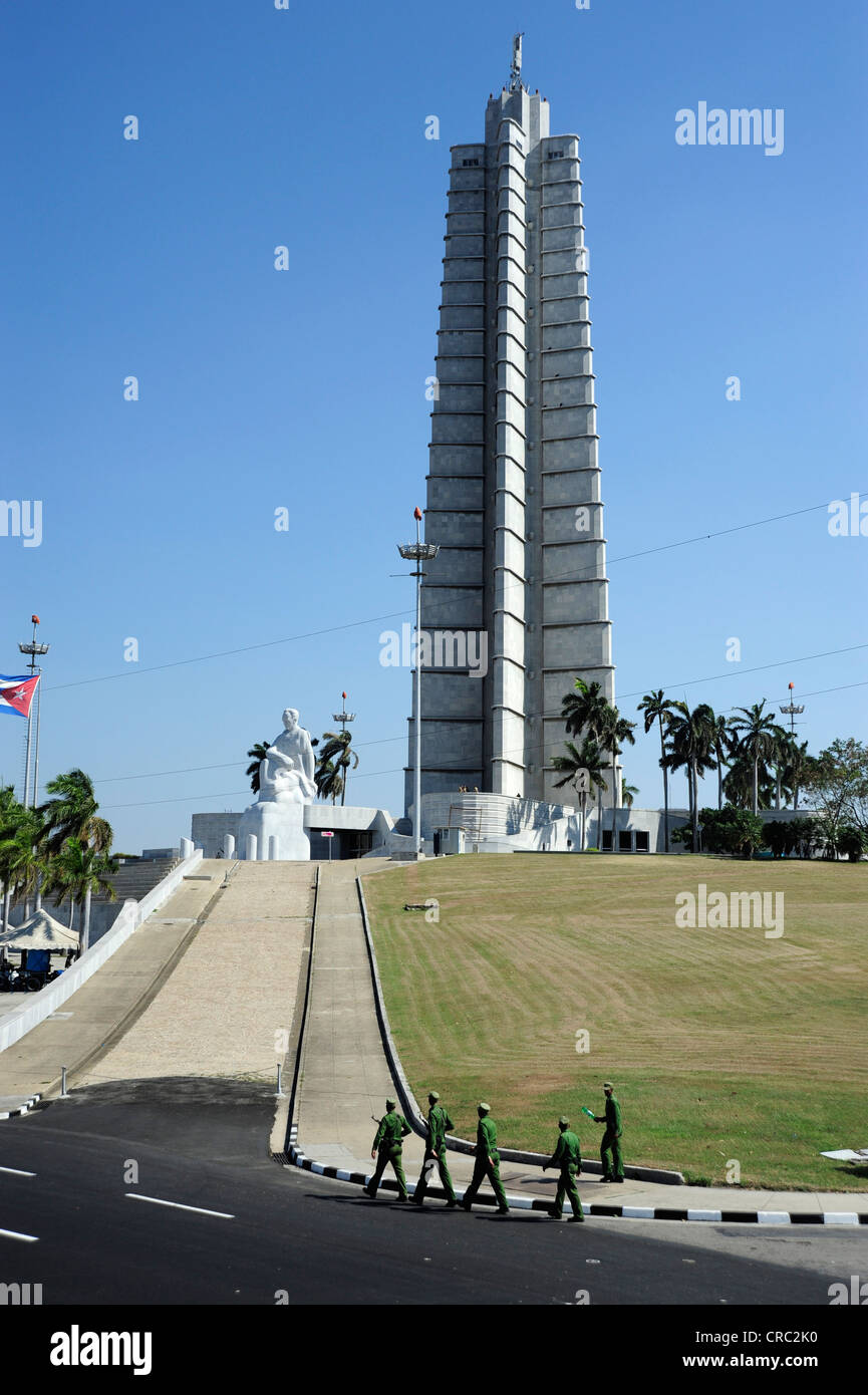 José Martí-Denkmal, Plaza De La Revolucion, Innenstadt von Havanna, Habana Nueva Vedado, Kuba, große Antillen, Karibik Stockfoto