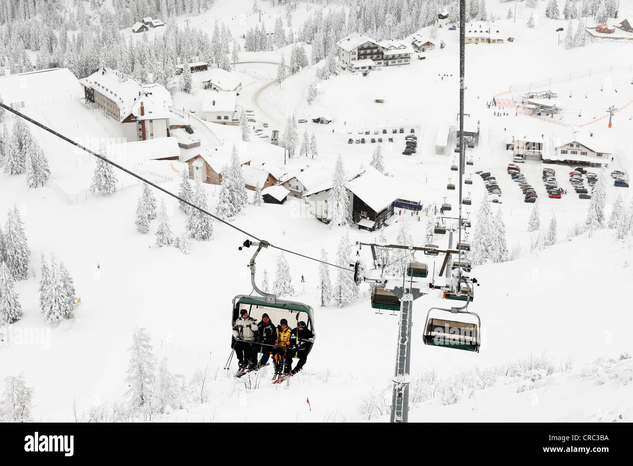 Sessellift Hochkar Ski Resort in der Nähe von Goestling ein der Ybbs, Mostviertel, muss Viertel, Niederösterreich, Österreich Stockfoto