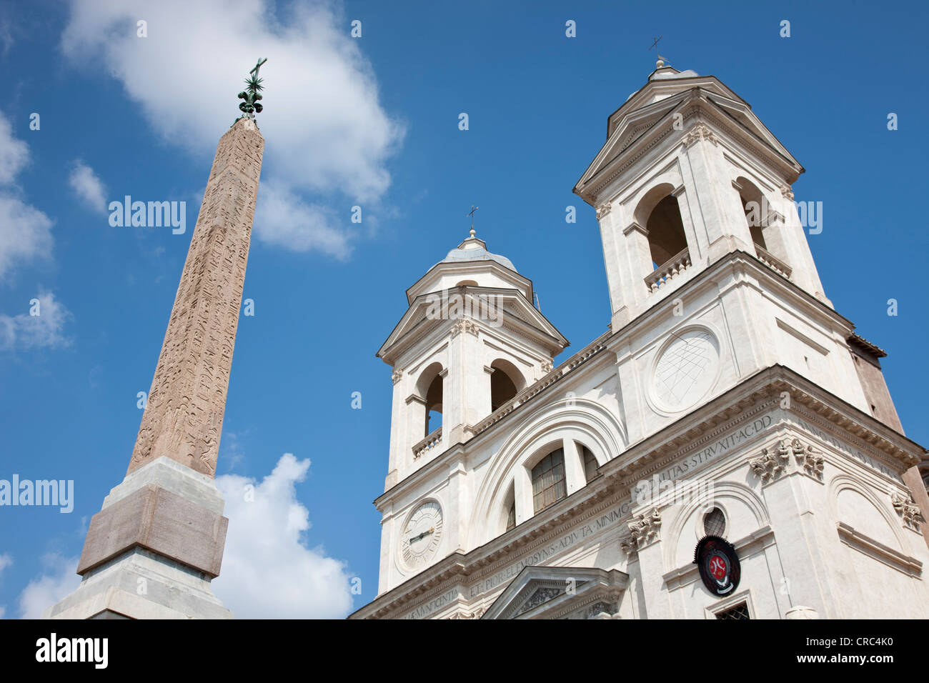 Kirche Trinita dei Monti, Piazza Spagna, Spanische Treppe, Rom, Italien, Europa Stockfoto