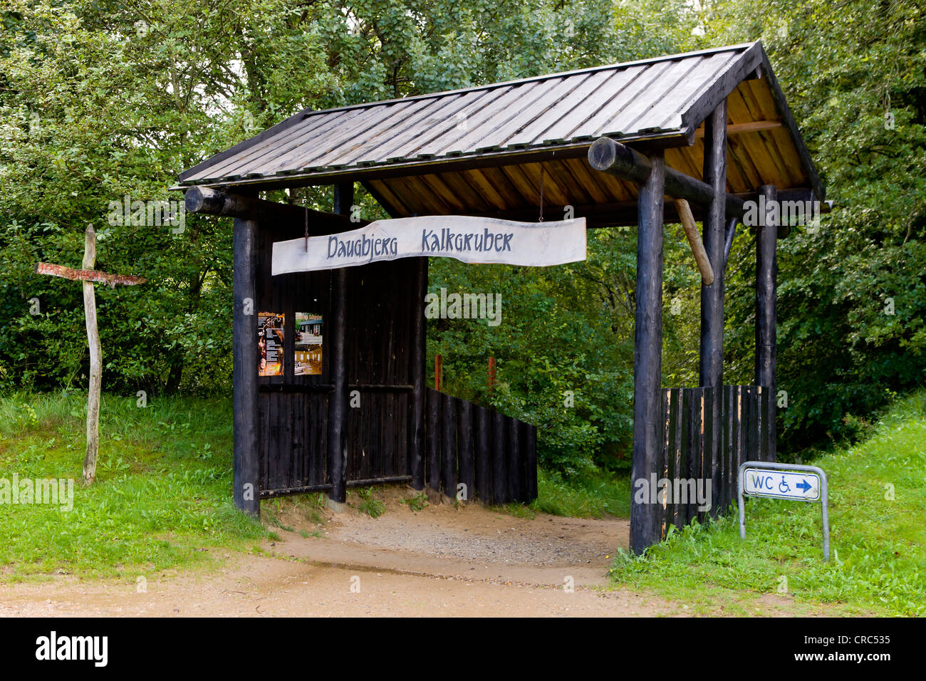 Der Eingang zum Daugbjerg Kalkstein Minen in der Nähe von Viborg, Jütland, Dänemark, Europa Stockfoto