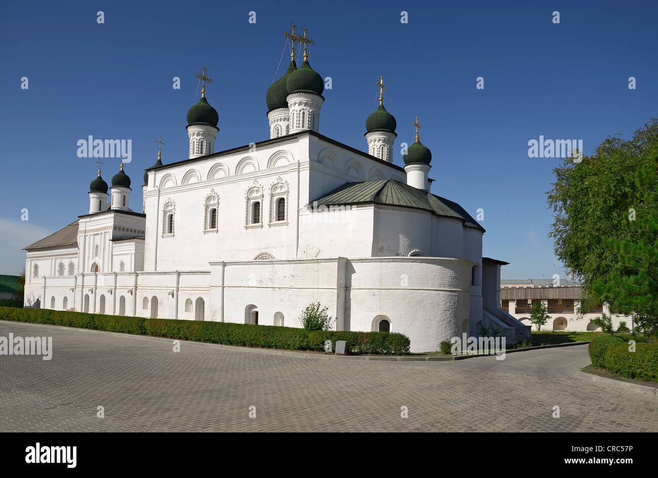 Dreifaltigkeits-Kathedrale - Teil von Astrachan Kreml Stockfoto