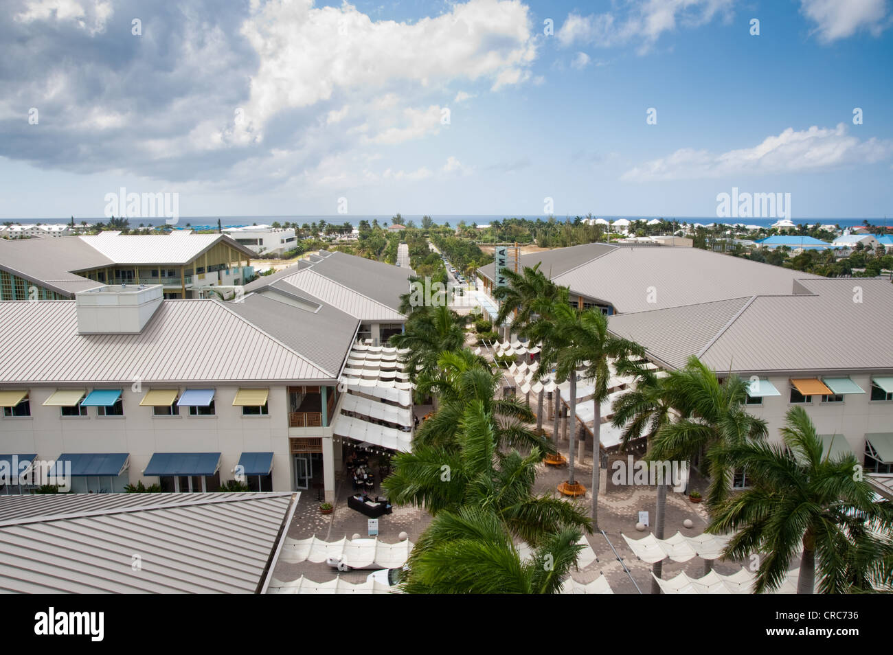 Grand Cayman von Camana Bay Aussichtsturm gesehen Stockfoto