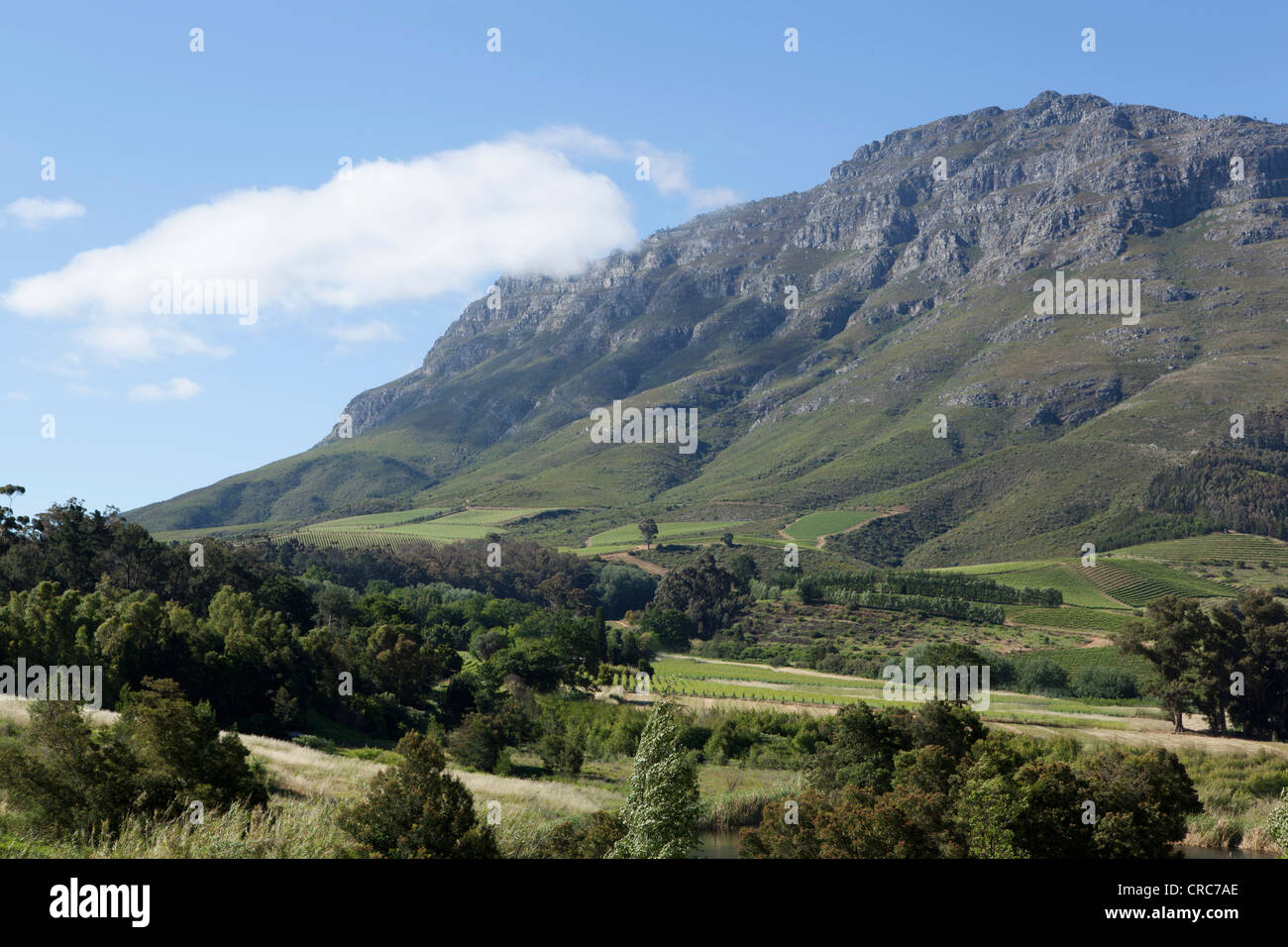 Felsigen Hügeln mit Blick auf die Landschaft im ländlichen Raum Stockfoto