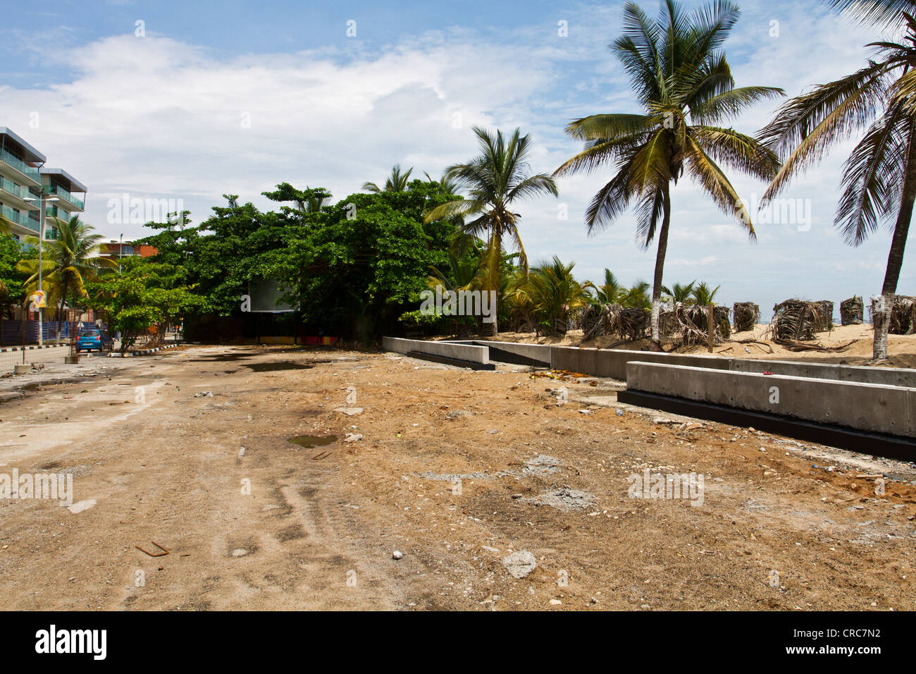 Straßenarbeiten in Cabo Insel, Luanda Angola Stockfoto