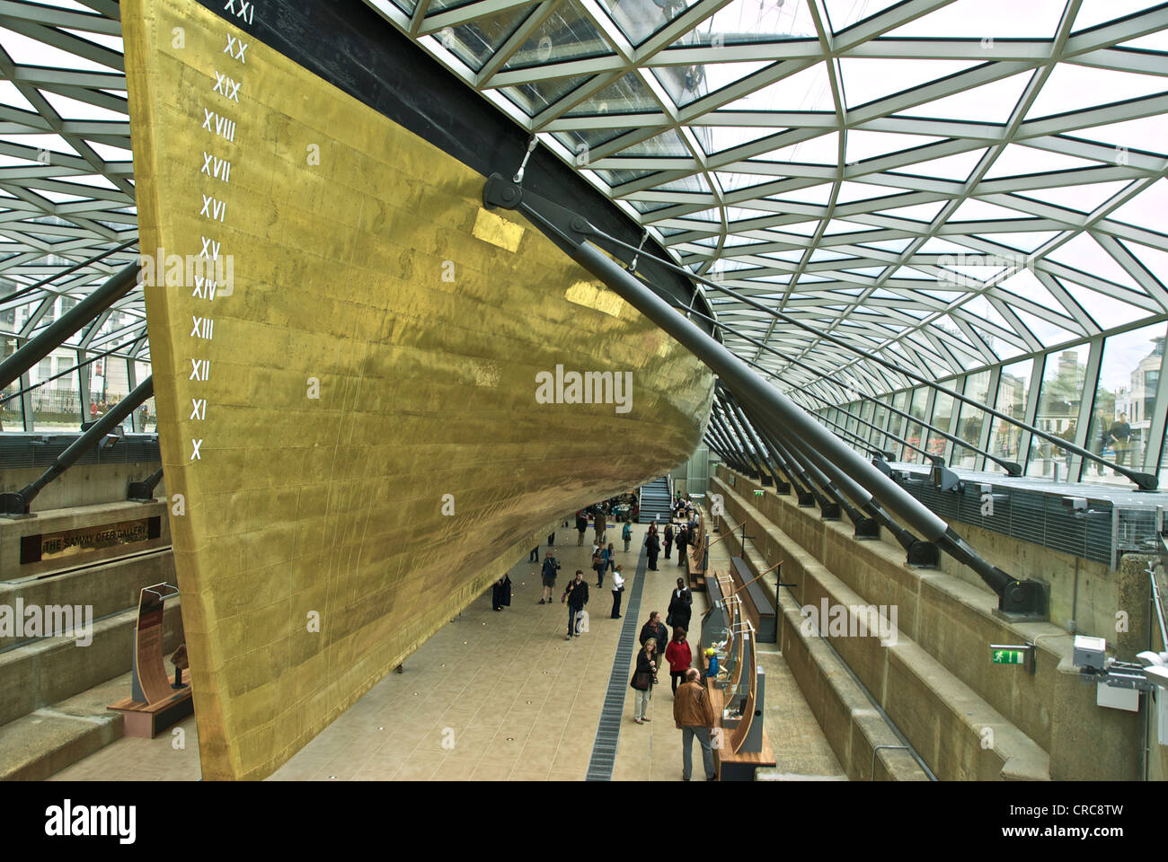 Die Cutty Sark-Seitenansicht Stockfoto