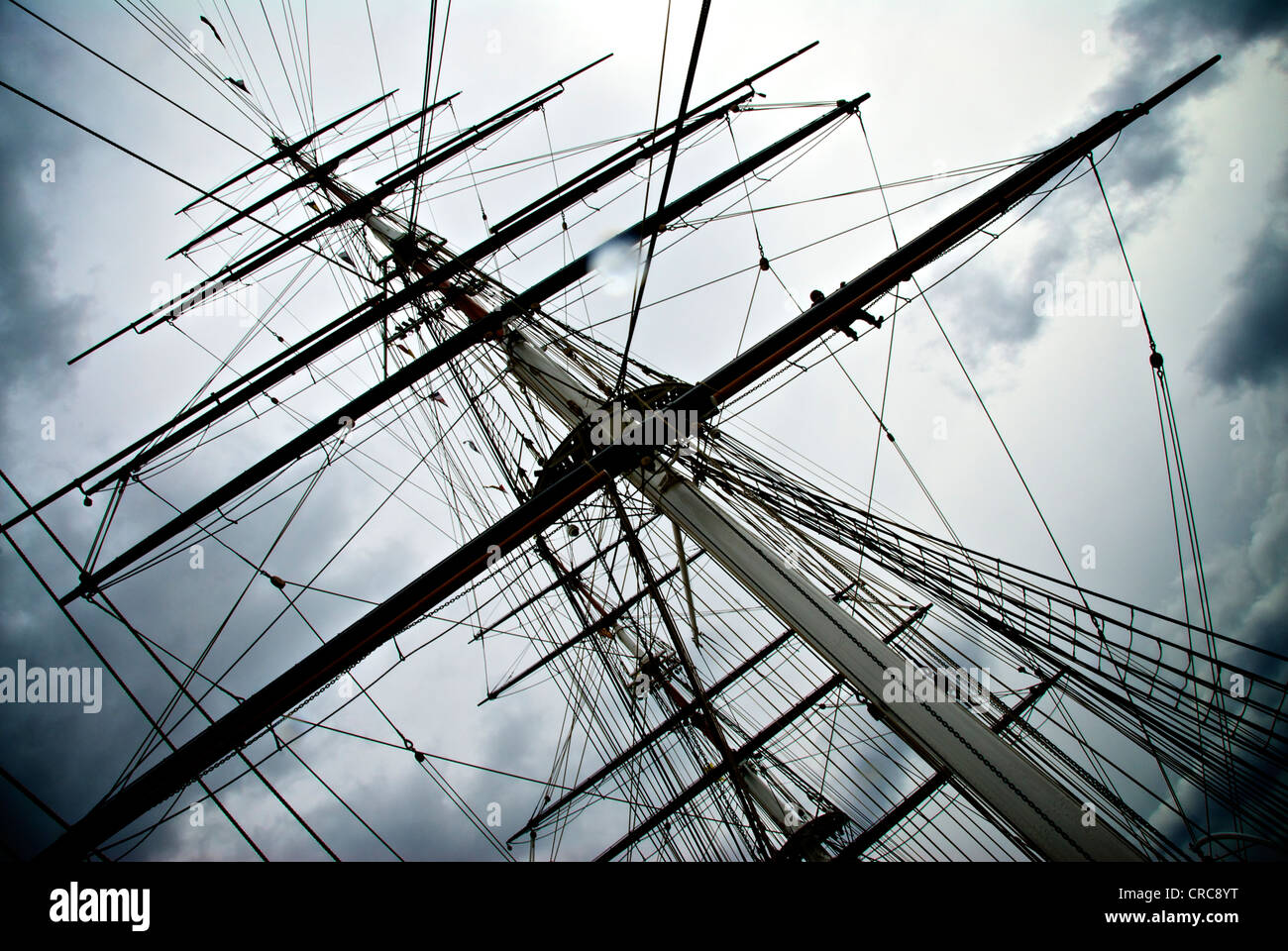 Die Cutty Sark-mast Stockfoto