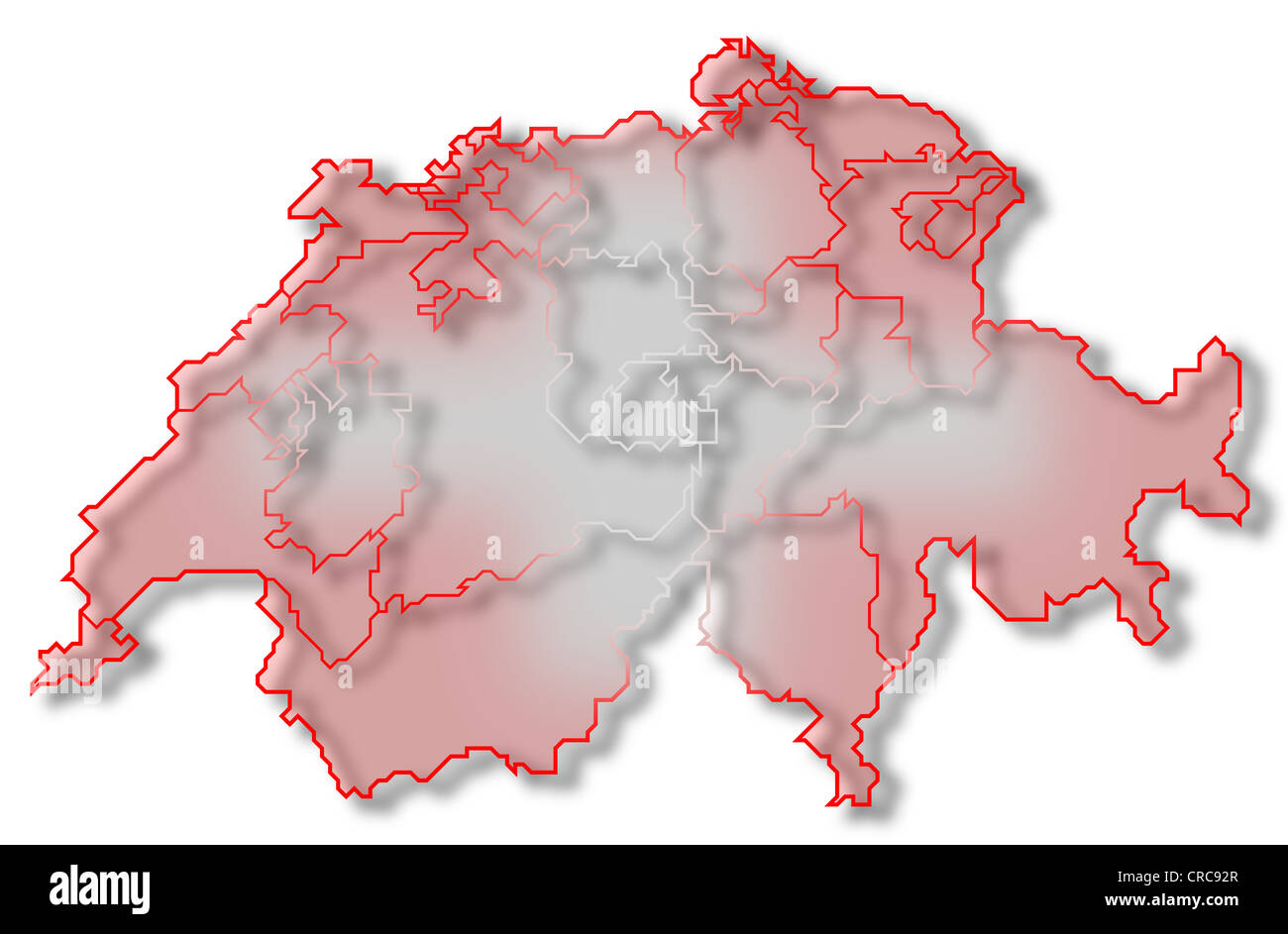 Karte Der Schweiz Mit Kantonen www.alamy.de