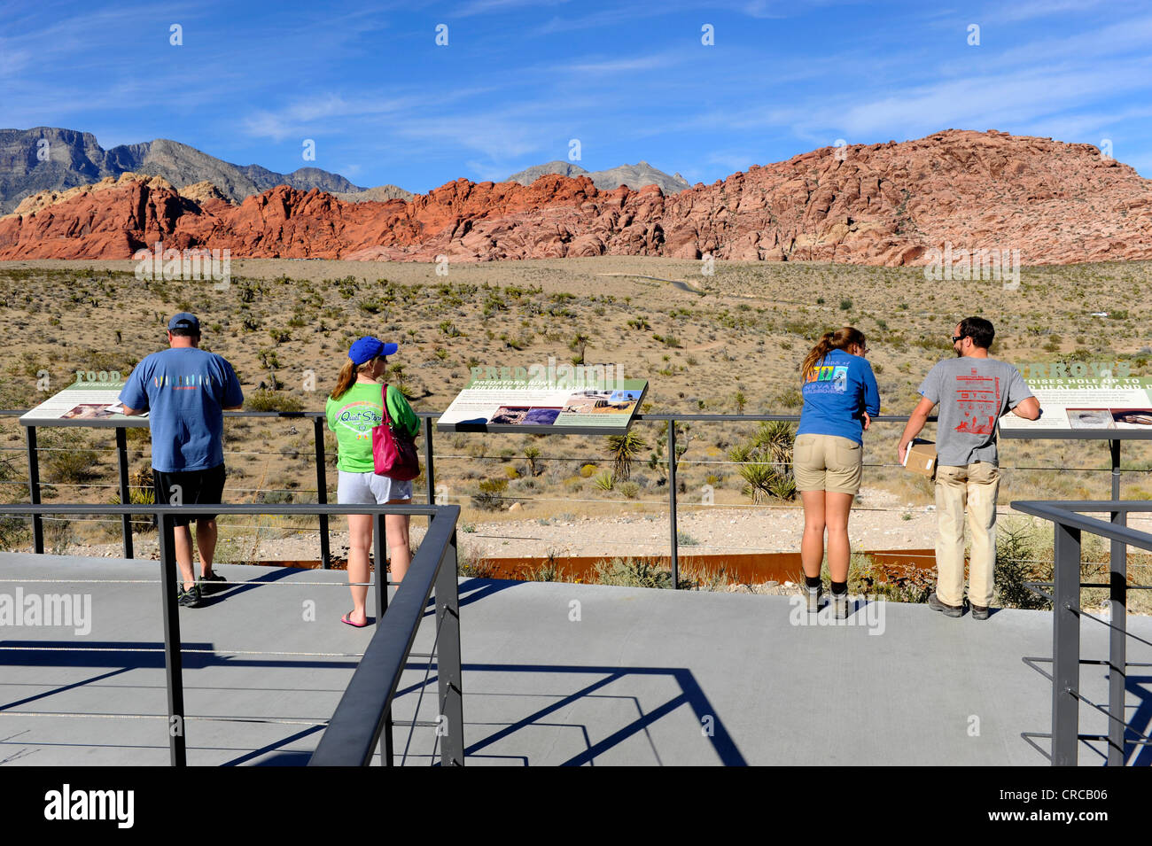 Besucher Red Rock Canyon Conservation Area Las Vegas Nevada Stockfoto