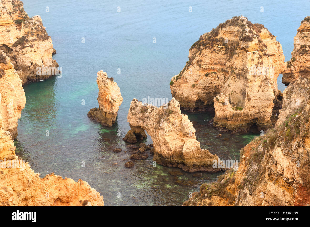 Ponta da Piedade (Barmherzigkeit Punkt), Felsformationen, Lagos, Algarve Stockfoto