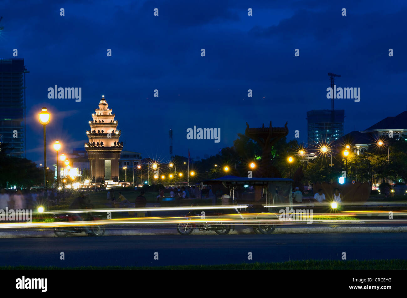 Kambodscha Phnom Penh Unabhängigkeits-Denkmal Stockfoto