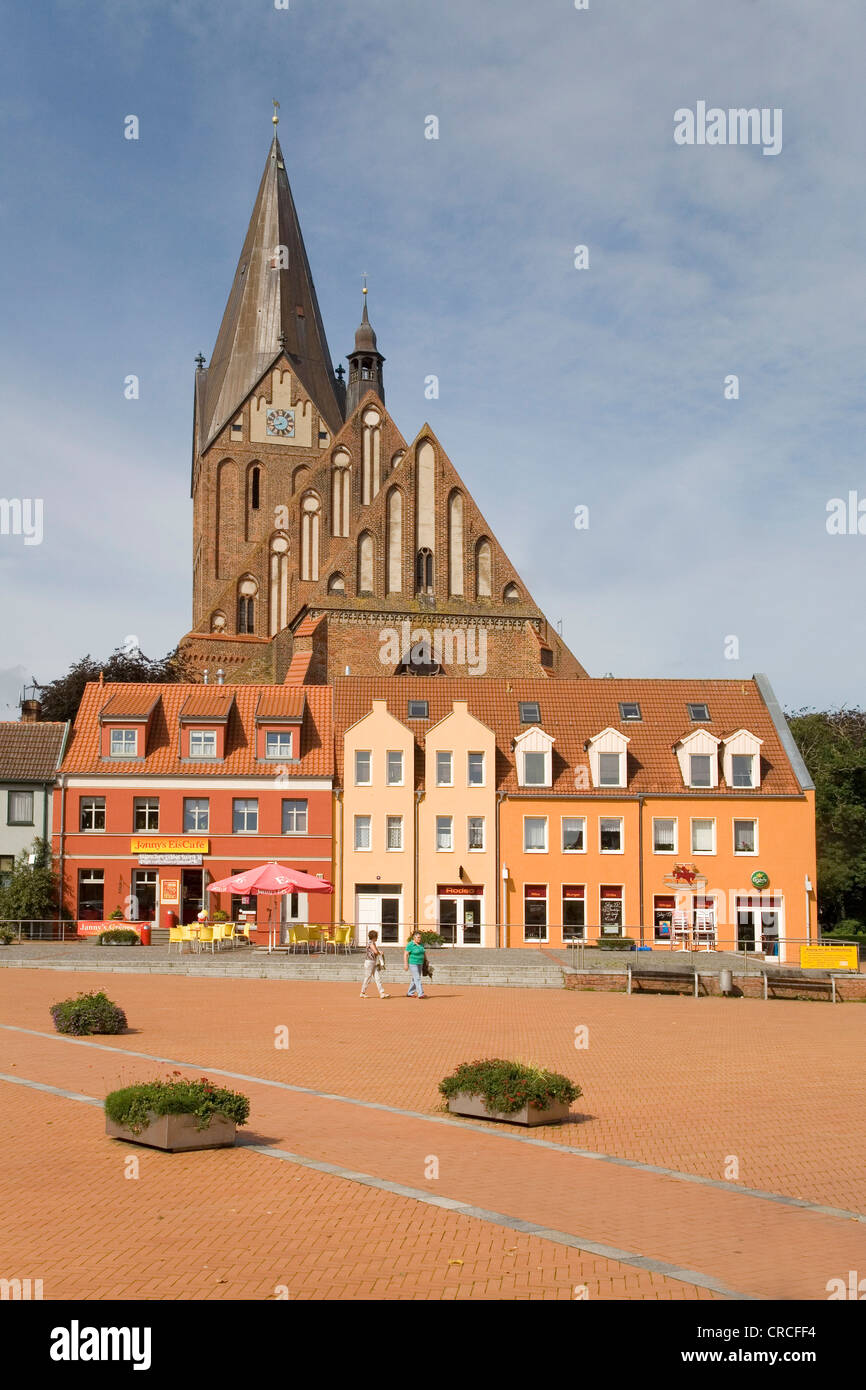 St. Marien, Str. Marys Kirche, Marktplatz, Vinetastadt Barth, Zingst, Mecklenburg-Western Pomerania, Deutschland, Europa Stockfoto